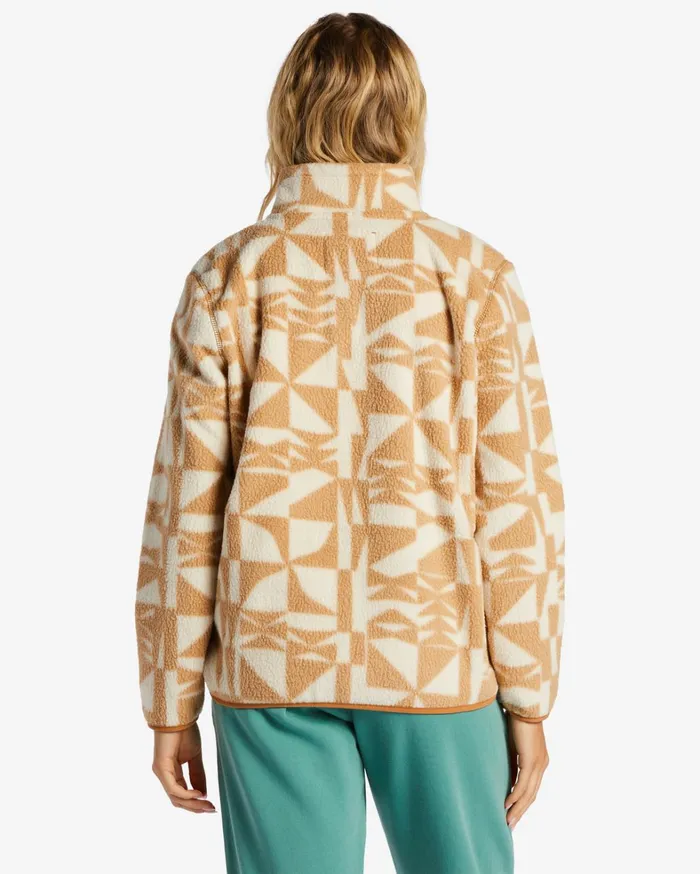 Billabong Snow Layers Women ADiv Boundary Mock 3 HalfZip Pullover Sweatshirt Latte Billabong Snow Layers Women ADiv Boundary Mock 3 HalfZip Pullover Sweatshirt Latte