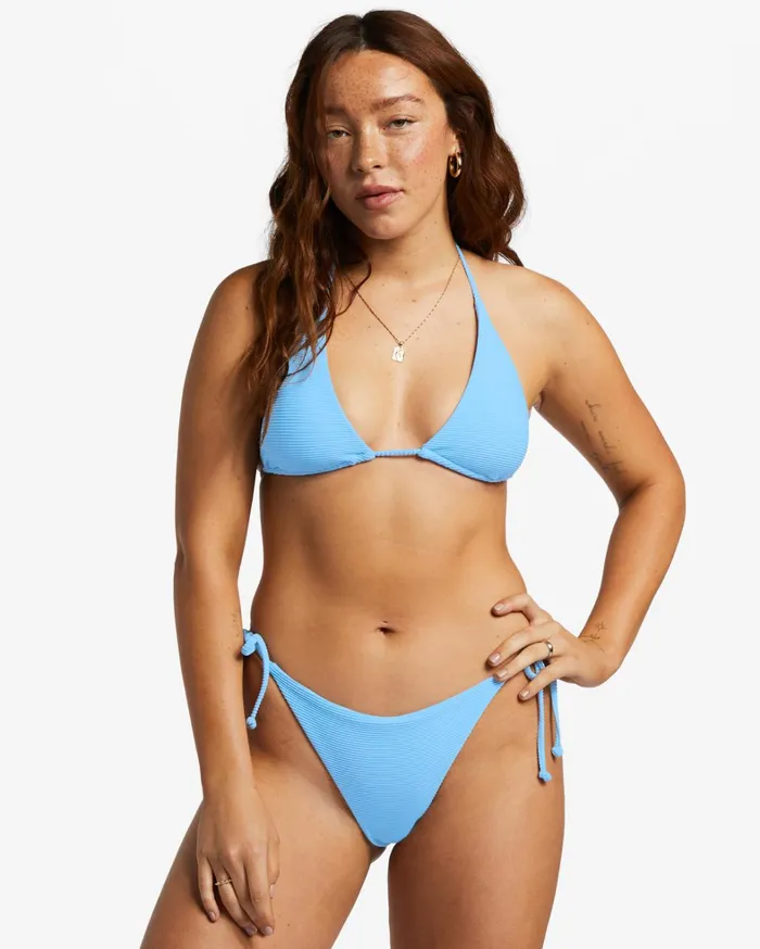 Billabong Solid Swimwear Women Tanlines Multi Triangle Bikini Top Summer Sky Billabong Solid Swimwear Women Tanlines Multi Triangle Bikini Top Summer Sky