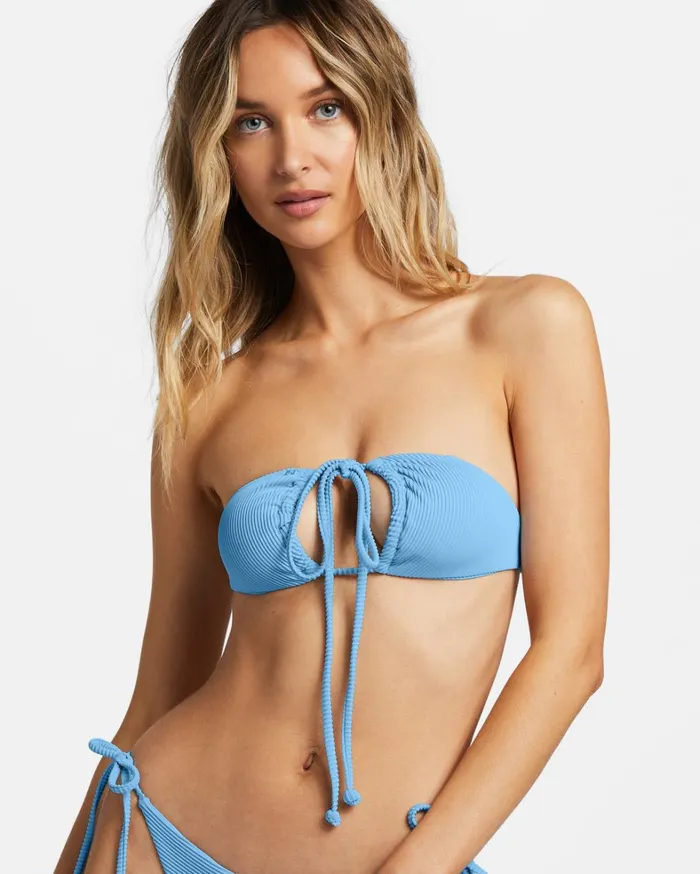 Billabong Solid Swimwear Women Tanlines Multi Triangle Bikini Top Summer Sky Billabong Solid Swimwear Women Tanlines Multi Triangle Bikini Top Summer Sky