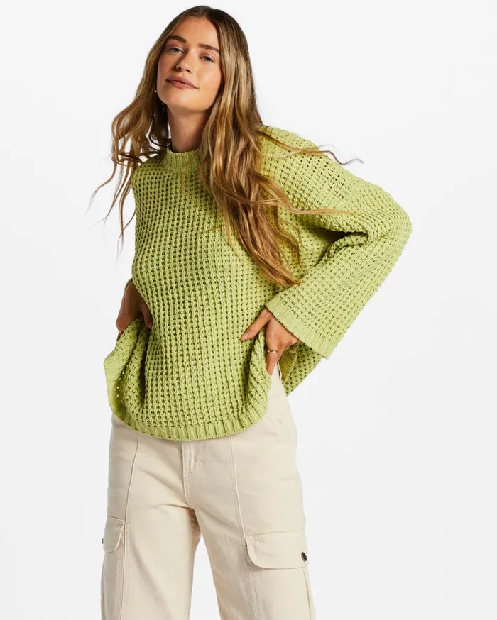 Billabong Sweaters Women Happy Haze Sweater Willow Billabong Sweaters Women Happy Haze Sweater Willow