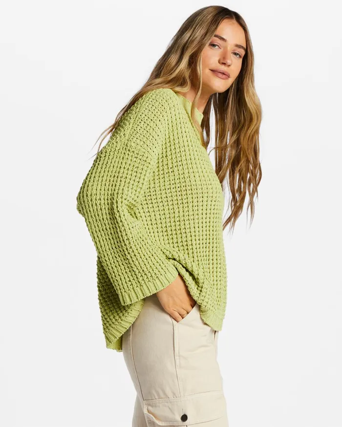 Billabong Sweaters Women Happy Haze Sweater Willow Billabong Sweaters Women Happy Haze Sweater Willow