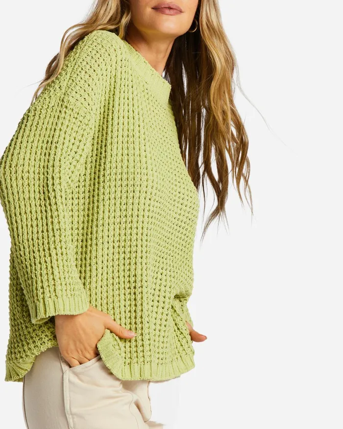 Billabong Sweaters Women Happy Haze Sweater Willow Billabong Sweaters Women Happy Haze Sweater Willow
