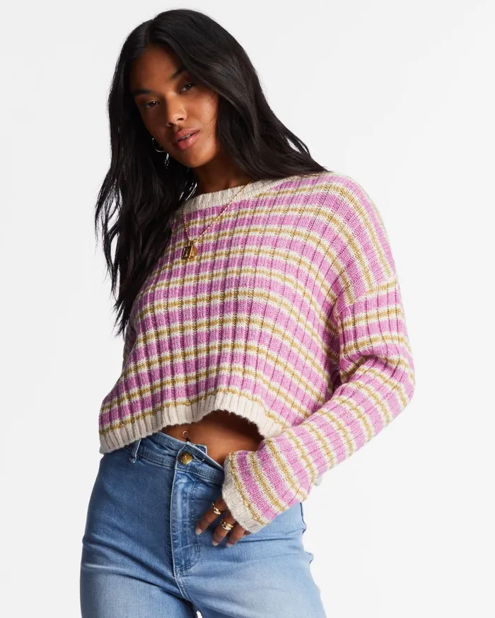 Billabong Sweaters Women In A Daze Cozy Sweater Bright Orchid Billabong Sweaters Women In A Daze Cozy Sweater Bright Orchid