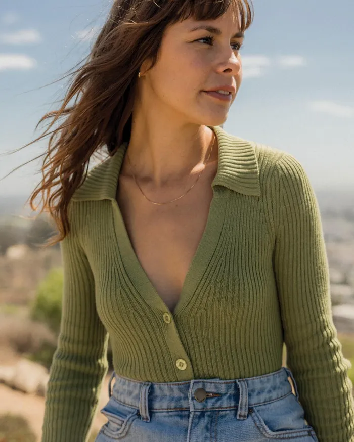 Billabong Sweaters Women In Time Cardi Cardigan Green Eyes