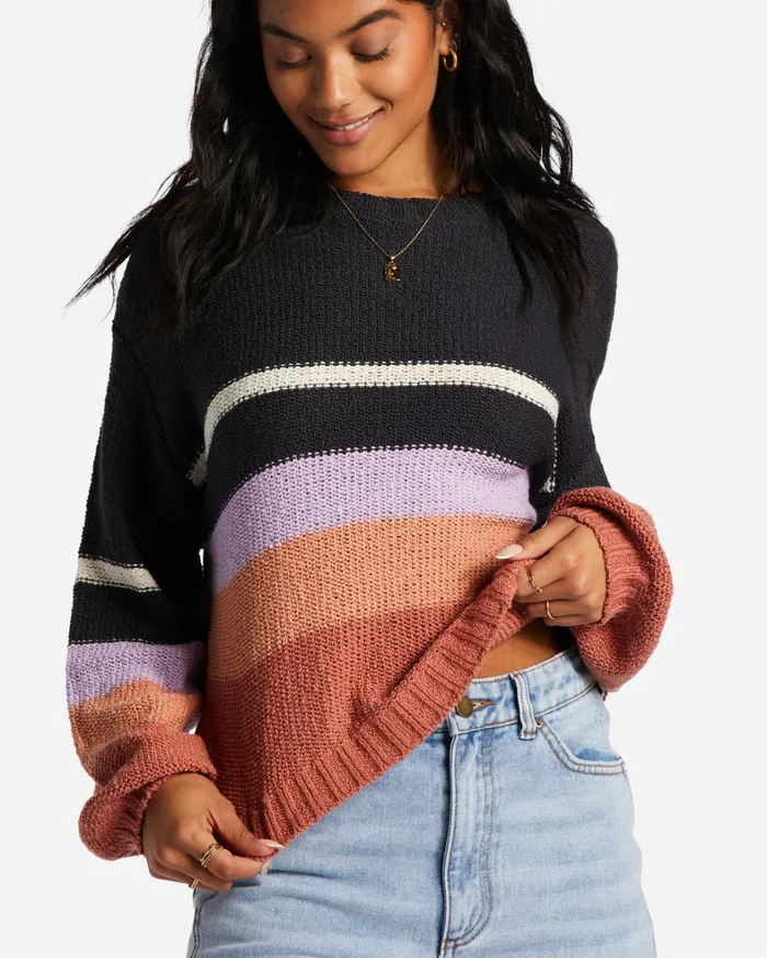 Billabong Sweaters Women Seeing Double Crop Crewneck Sweater Lilac Breeze Billabong Sweaters Women Seeing Double Crop Crewneck Sweater Lilac Breeze