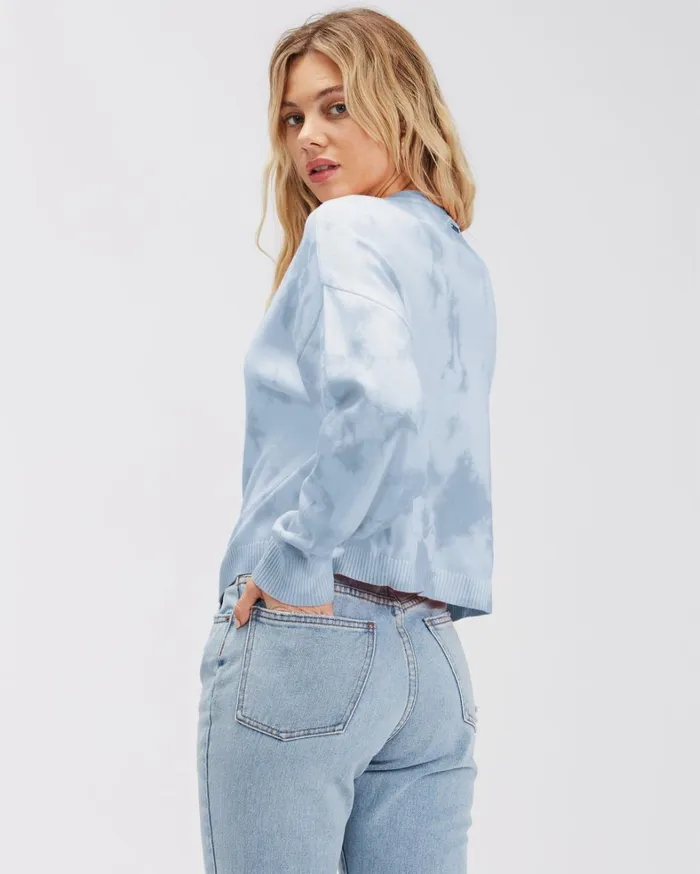 Billabong Sweaters Women Under The Sun Crewneck Sweater Sweet Blue Billabong Sweaters Women Under The Sun Crewneck Sweater Sweet Blue