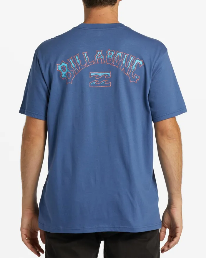 Billabong TShirts Men Arch Fill TShirt Dusty Blue Billabong TShirts Men Arch Fill TShirt Dusty Blue