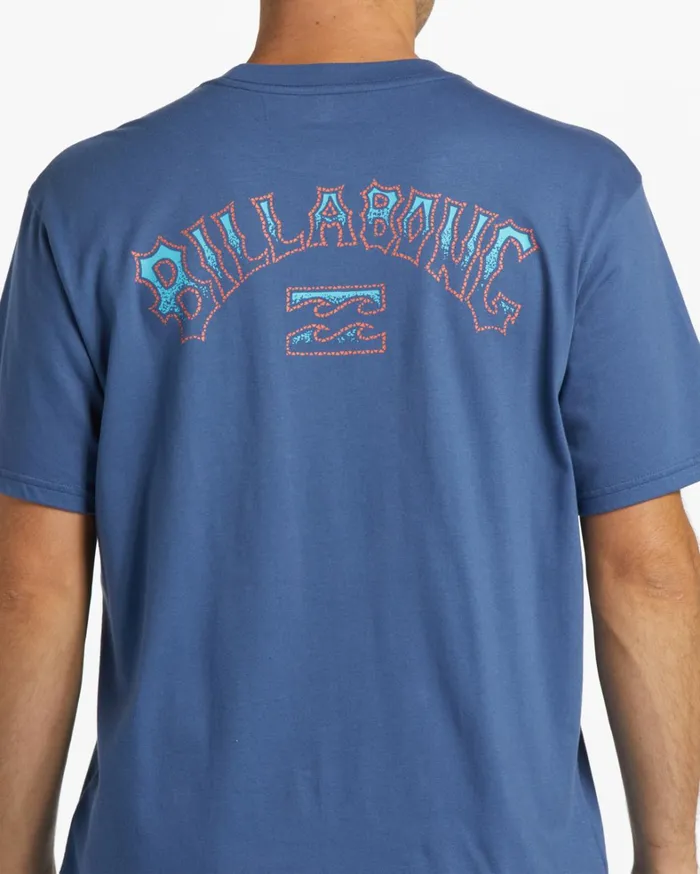 Billabong TShirts Men Arch Fill TShirt Dusty Blue Billabong TShirts Men Arch Fill TShirt Dusty Blue