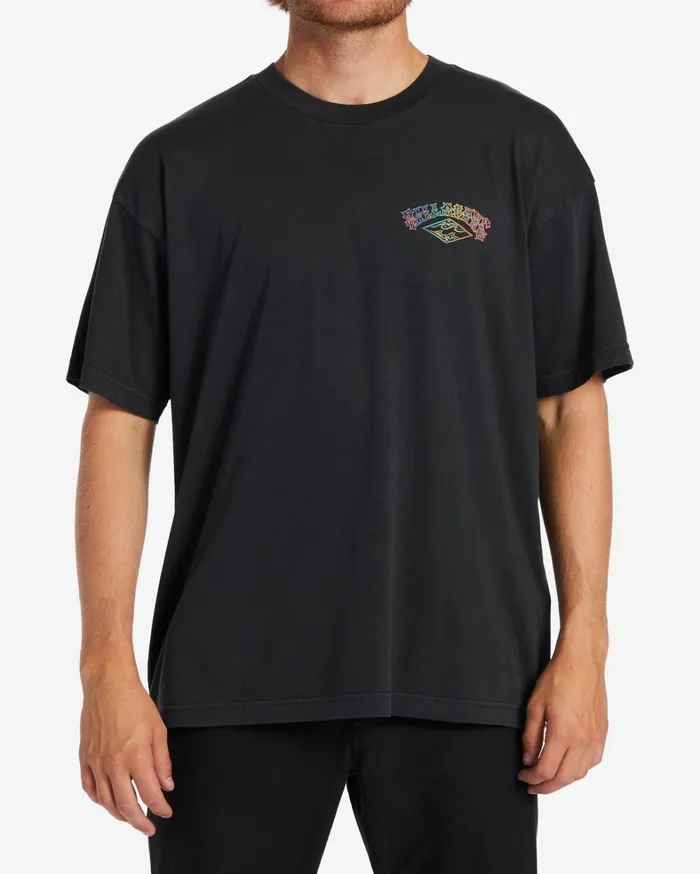 Billabong TShirts Men Arch Wave TShirt Washed Black