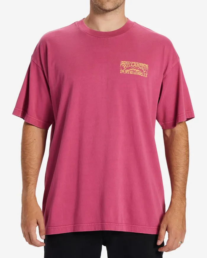 Billabong TShirts Men Arch Wave TShirt Wild Berry