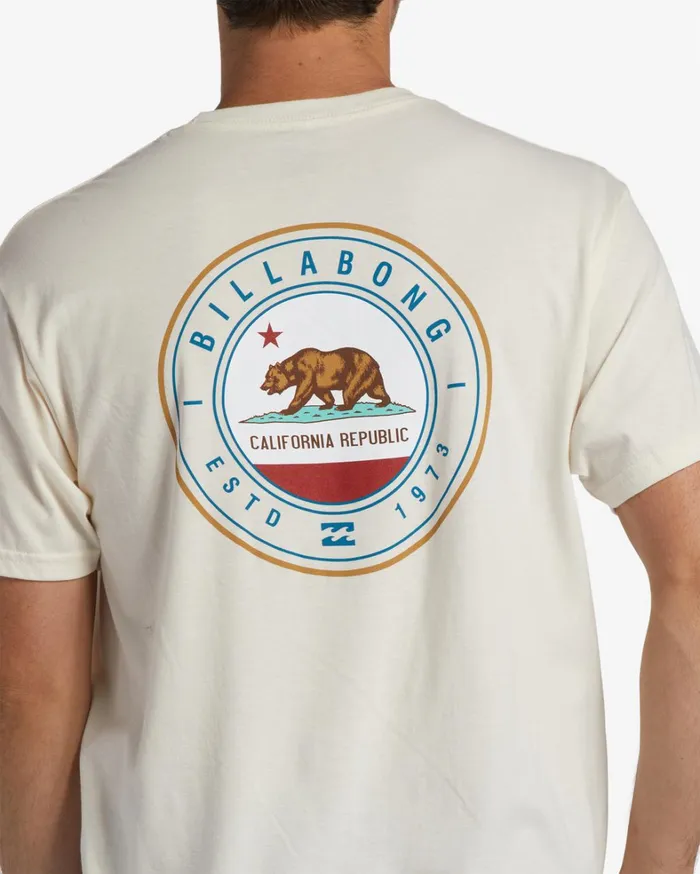 Billabong TShirts Men Cali Native Rotor Short Sleeve TShirt Indigo Heather Billabong TShirts Men Cali Native Rotor Short Sleeve TShirt Indigo Heather