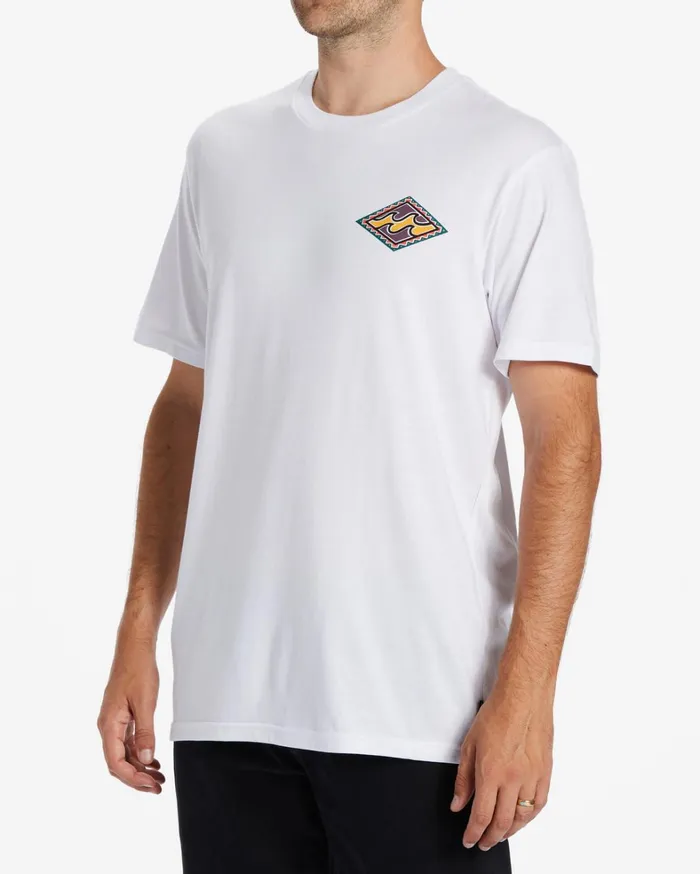 Billabong TShirts Men Crayon Wave TShirt White Billabong TShirts Men Crayon Wave TShirt White