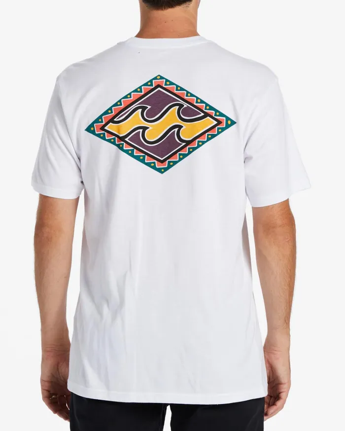 Billabong TShirts Men Crayon Wave TShirt White Billabong TShirts Men Crayon Wave TShirt White