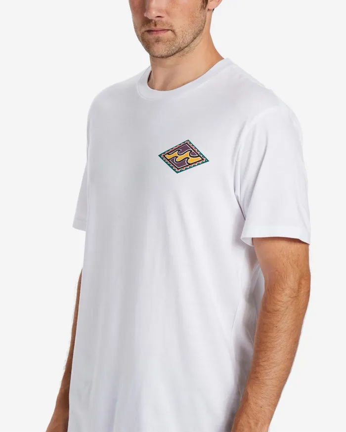 Billabong TShirts Men Crayon Wave TShirt White Billabong TShirts Men Crayon Wave TShirt White