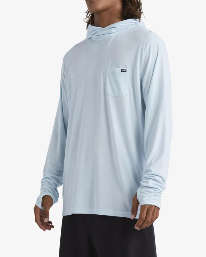 Billabong TShirts Men Eclipse Hooded Long Sleeve Surf TShirt Coastal Billabong TShirts Men Eclipse Hooded Long Sleeve Surf TShirt Coastal