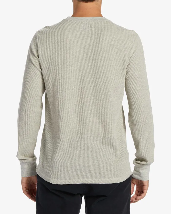Billabong TShirts Men Essential Long Sleeve Thermal Top Light Grey Heather Billabong TShirts Men Essential Long Sleeve Thermal Top Light Grey Heather