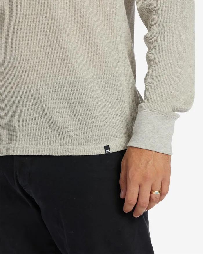 Billabong TShirts Men Essential Long Sleeve Thermal Top Light Grey Heather Billabong TShirts Men Essential Long Sleeve Thermal Top Light Grey Heather