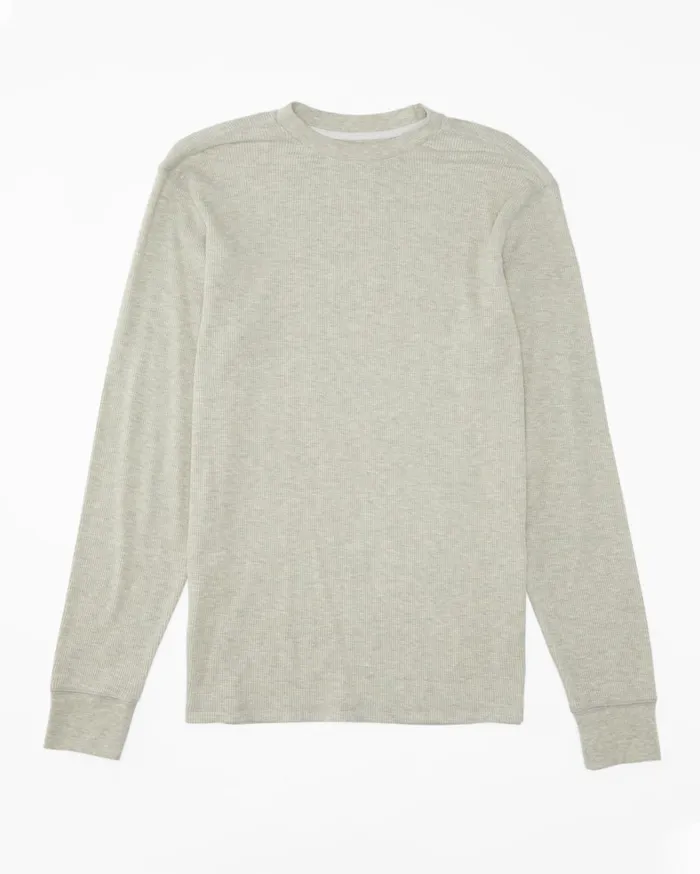 Billabong TShirts Men Essential Long Sleeve Thermal Top Light Grey Heather Billabong TShirts Men Essential Long Sleeve Thermal Top Light Grey Heather
