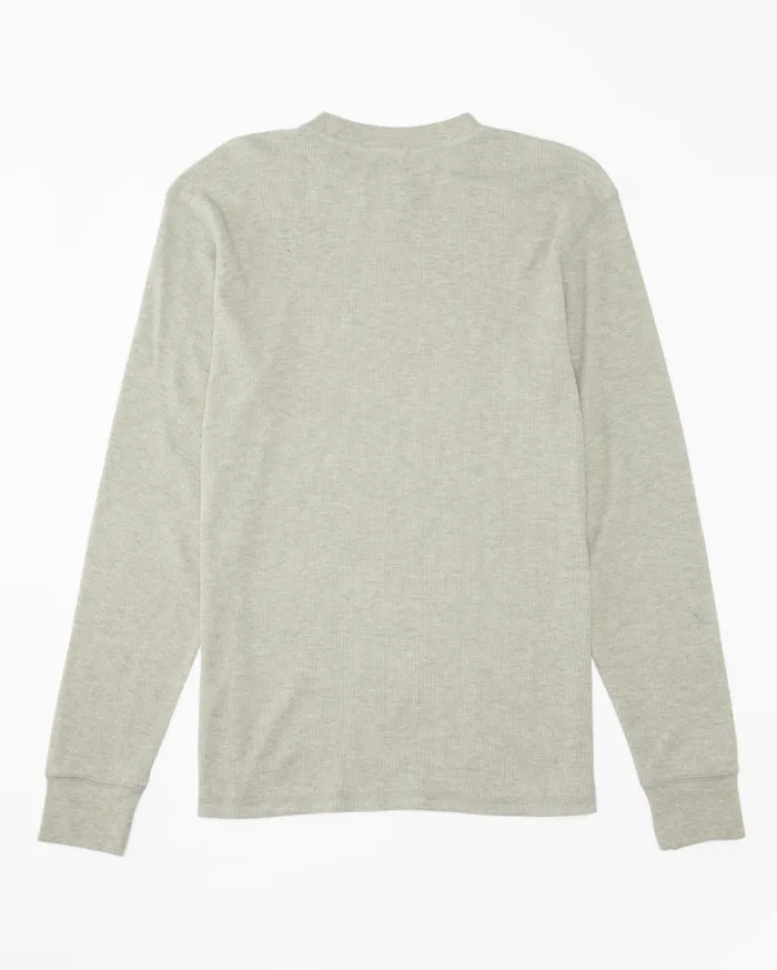 Billabong TShirts Men Essential Long Sleeve Thermal Top Light Grey Heather Billabong TShirts Men Essential Long Sleeve Thermal Top Light Grey Heather