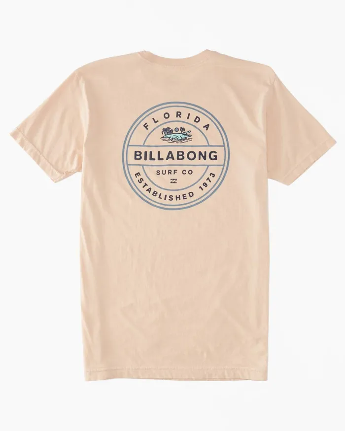 Billabong TShirts Men Gator Rotor TShirt Cantaloupe