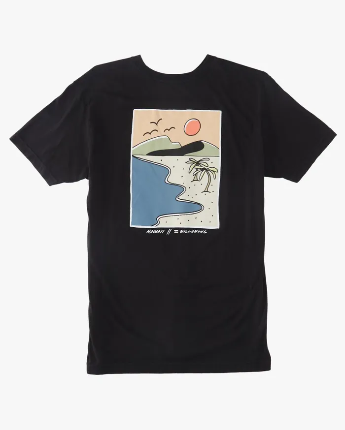 Billabong TShirts Men Hawaiian Tropics TShirt Black