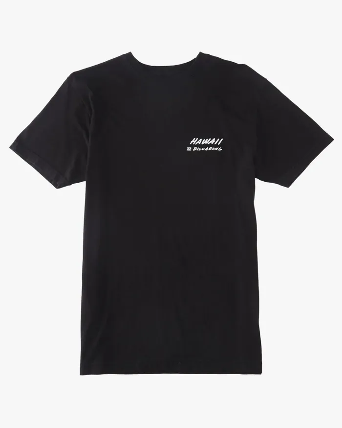 Billabong TShirts Men Hawaiian Tropics TShirt Black Billabong TShirts Men Hawaiian Tropics TShirt Black