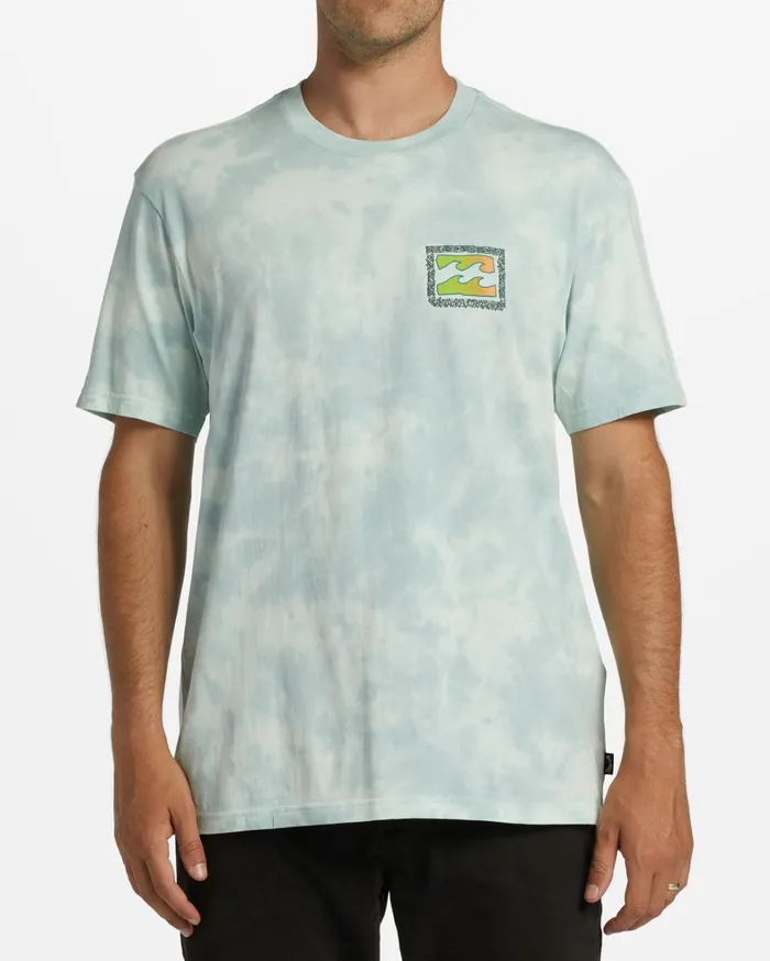 Billabong TShirts Men High Tide OG Short Sleeve TieDye TShirt Seaglass