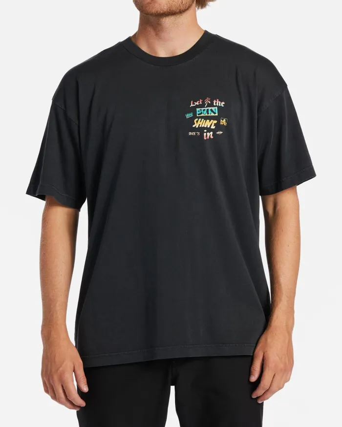 Billabong TShirts Men Let It Shine TShirt Washed Black