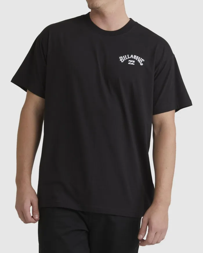 Billabong TShirts Men Pilpeled Arch Short Sleeve TShirt Black