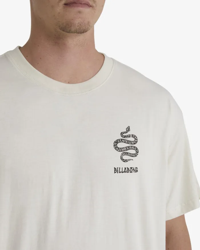 Billabong TShirts Men Pilpeled Snake Short Sleeve TShirt Bone Billabong TShirts Men Pilpeled Snake Short Sleeve TShirt Bone