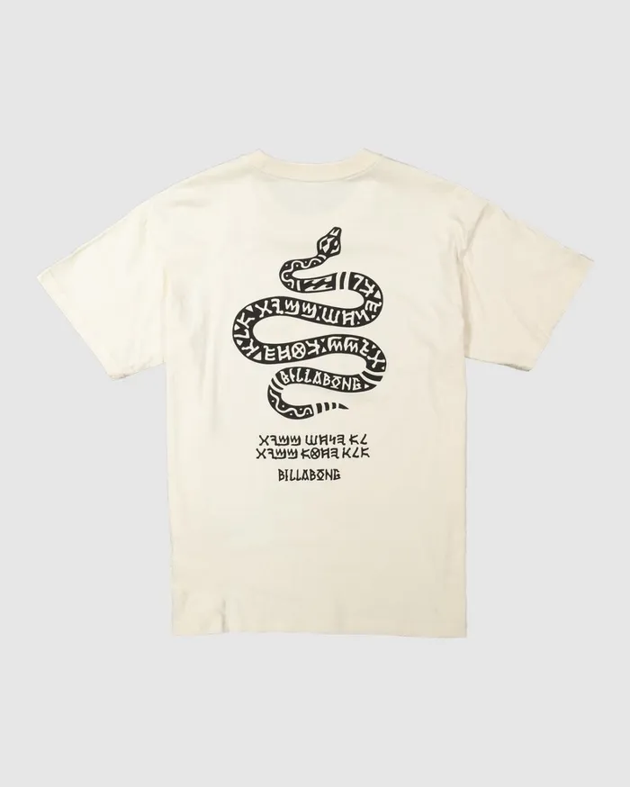 Billabong TShirts Men Pilpeled Snake Short Sleeve TShirt Bone Billabong TShirts Men Pilpeled Snake Short Sleeve TShirt Bone