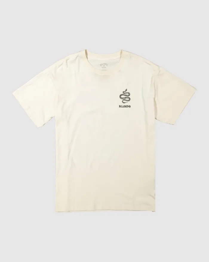 Billabong TShirts Men Pilpeled Snake Short Sleeve TShirt Bone Billabong TShirts Men Pilpeled Snake Short Sleeve TShirt Bone
