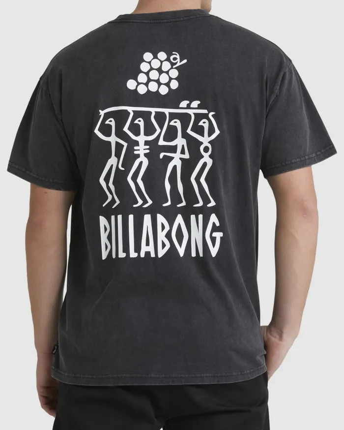 Billabong TShirts Men Pilpeled Tribe Short Sleeve TShirt Black Billabong TShirts Men Pilpeled Tribe Short Sleeve TShirt Black