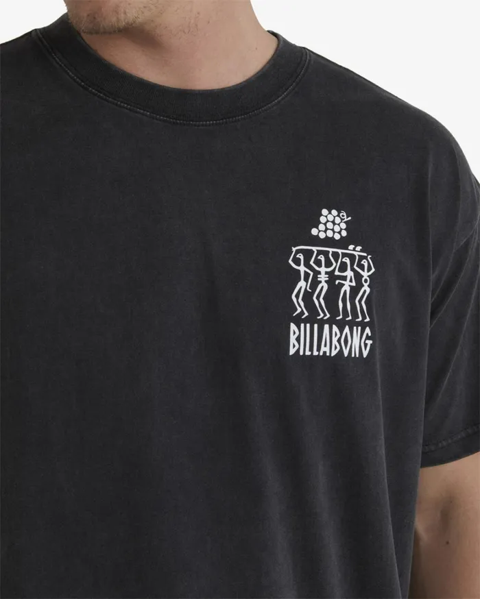 Billabong TShirts Men Pilpeled Tribe Short Sleeve TShirt Black Billabong TShirts Men Pilpeled Tribe Short Sleeve TShirt Black