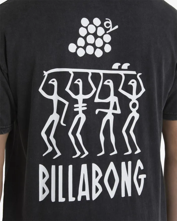 Billabong TShirts Men Pilpeled Tribe Short Sleeve TShirt Black Billabong TShirts Men Pilpeled Tribe Short Sleeve TShirt Black