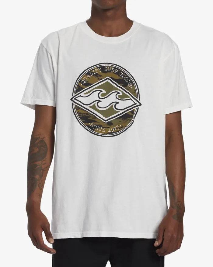 Billabong TShirts Men Rotor Diamond Short Sleeve TShirt Off White