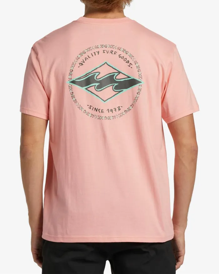 Billabong TShirts Men Rotor Diamond TShirt Neon Light Red Billabong TShirts Men Rotor Diamond TShirt Neon Light Red