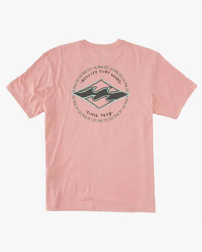 Billabong TShirts Men Rotor Diamond TShirt Neon Light Red Billabong TShirts Men Rotor Diamond TShirt Neon Light Red