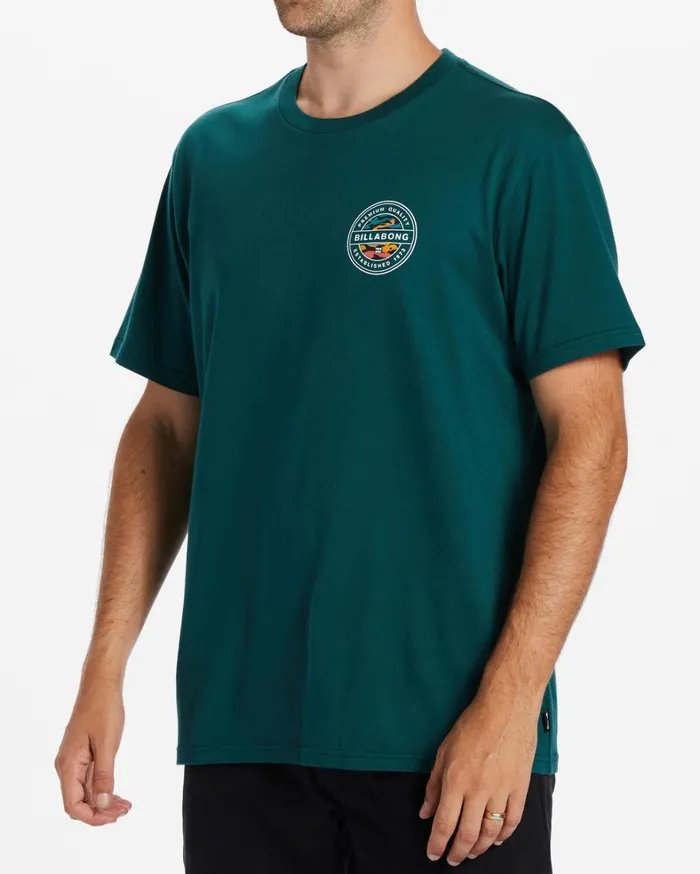 Billabong TShirts Men Rotor TShirt Deep Teal Billabong TShirts Men Rotor TShirt Deep Teal