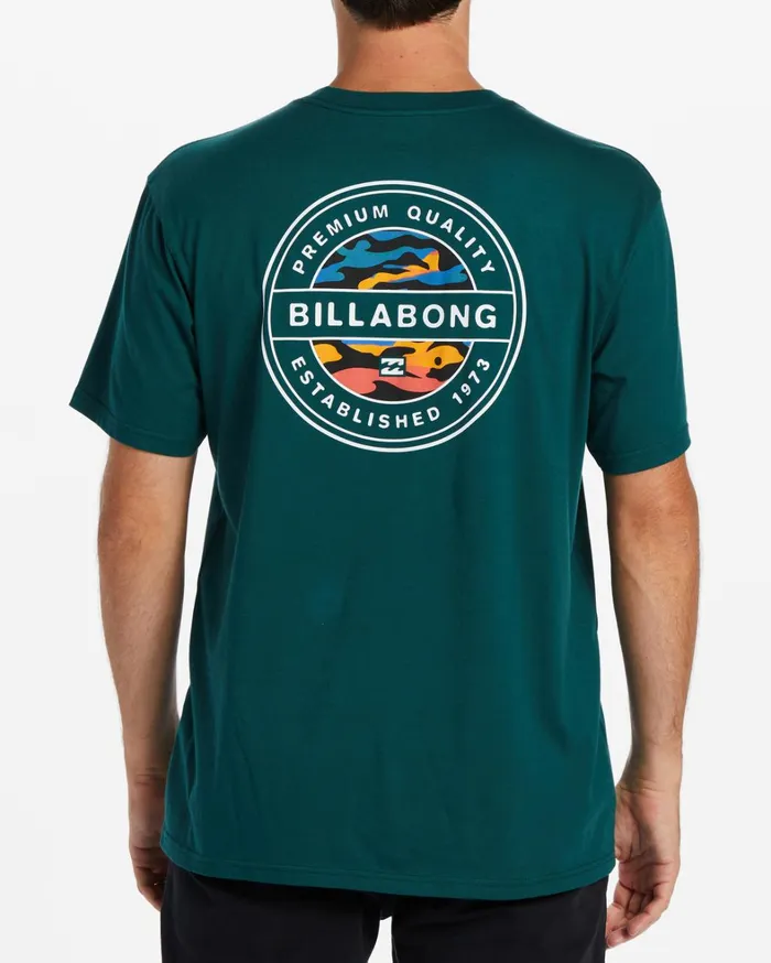 Billabong TShirts Men Rotor TShirt Deep Teal Billabong TShirts Men Rotor TShirt Deep Teal