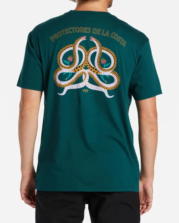 Billabong TShirts Men Serpientes TShirt Deep Teal Billabong TShirts Men Serpientes TShirt Deep Teal