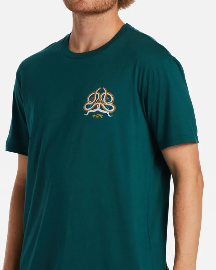 Billabong TShirts Men Serpientes TShirt Deep Teal Billabong TShirts Men Serpientes TShirt Deep Teal