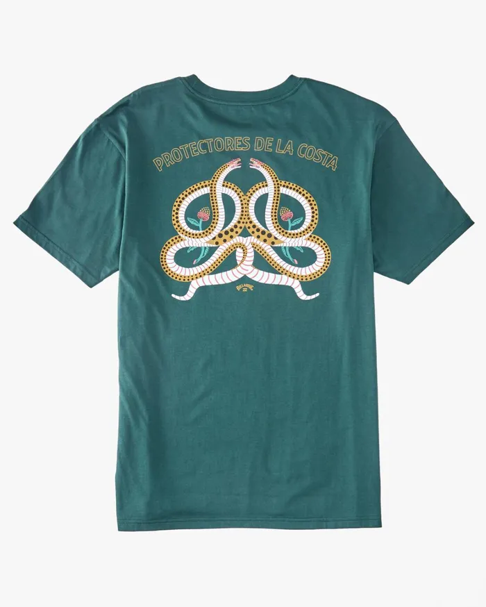 Billabong TShirts Men Serpientes TShirt Deep Teal Billabong TShirts Men Serpientes TShirt Deep Teal