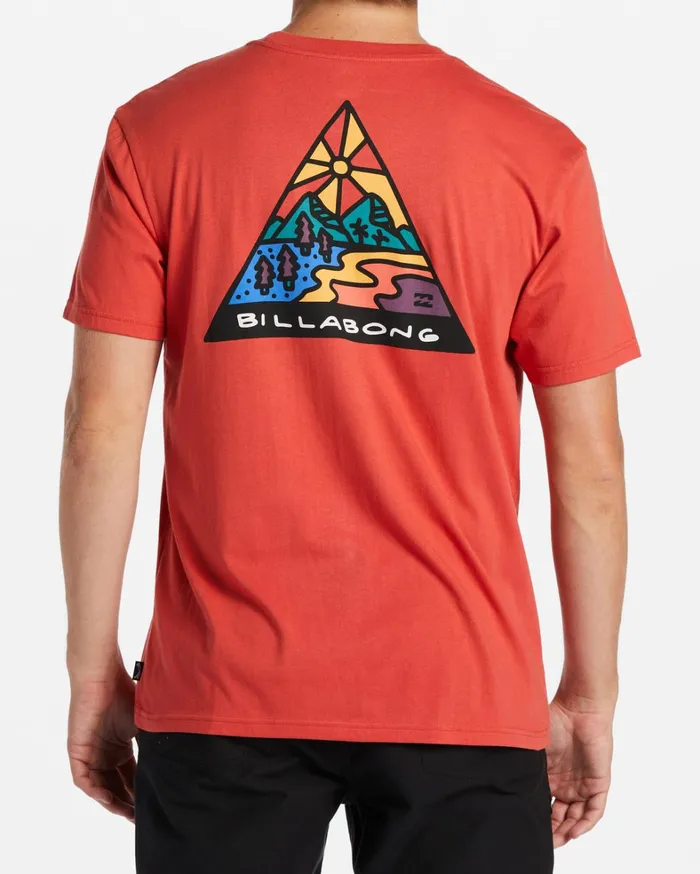 Billabong TShirts Men Shine TShirt Coral Billabong TShirts Men Shine TShirt Coral
