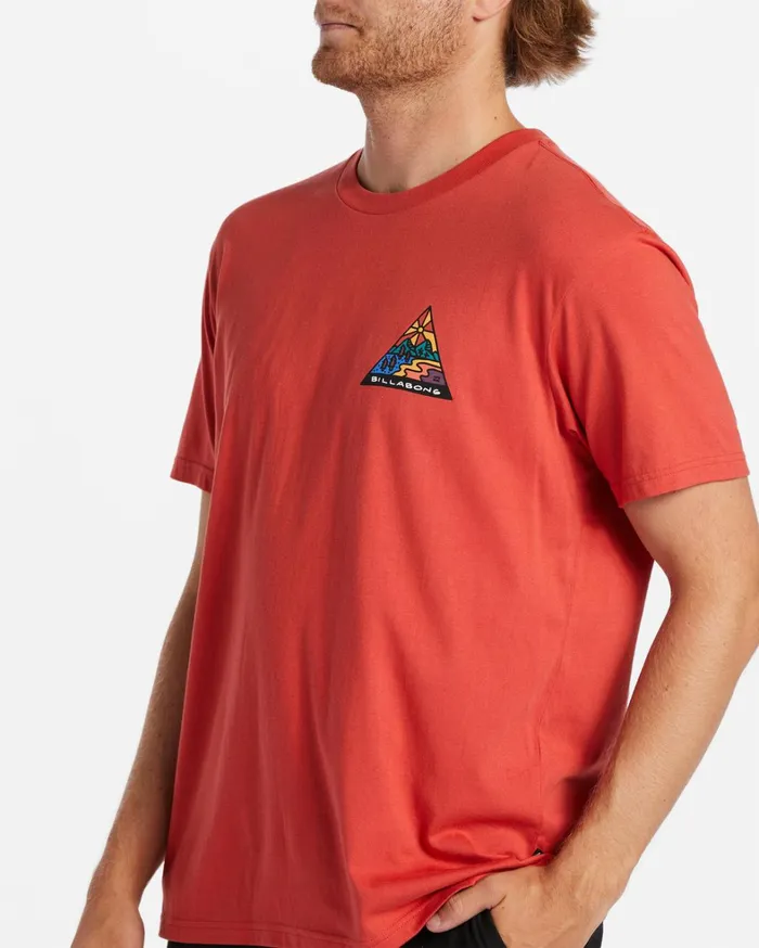 Billabong TShirts Men Shine TShirt Coral Billabong TShirts Men Shine TShirt Coral