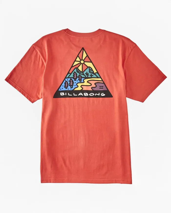 Billabong TShirts Men Shine TShirt Coral Billabong TShirts Men Shine TShirt Coral