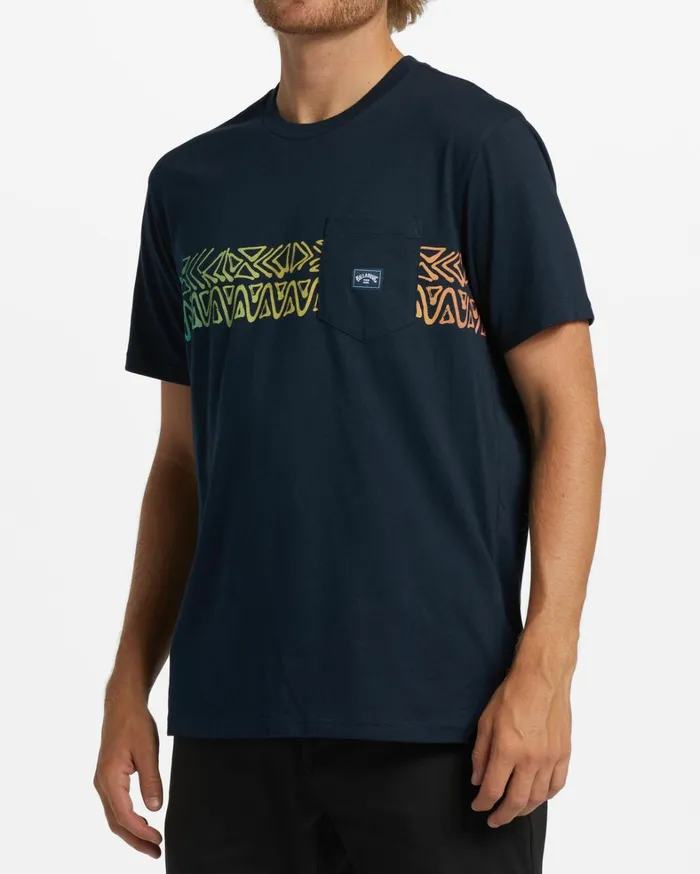 Billabong TShirts Men Spinner TShirt Navy Billabong TShirts Men Spinner TShirt Navy