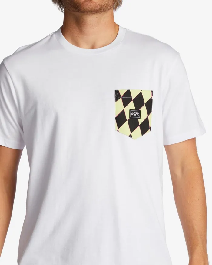 Billabong TShirts Men Team Pocket TShirt White Billabong TShirts Men Team Pocket TShirt White