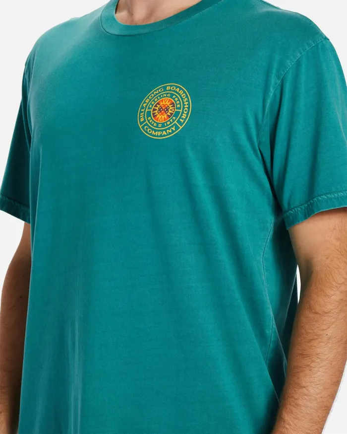 Billabong TShirts Men Trademark TShirt Seagreen Billabong TShirts Men Trademark TShirt Seagreen