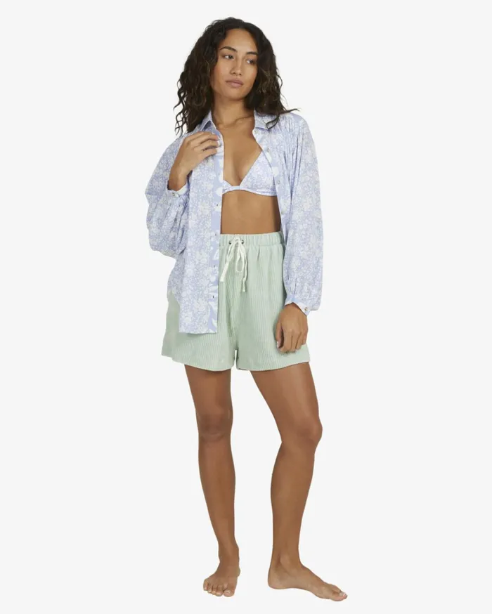 Billabong Tops Women Blue Bell Long Sleeve Shirt Blue Billabong Tops Women Blue Bell Long Sleeve Shirt Blue